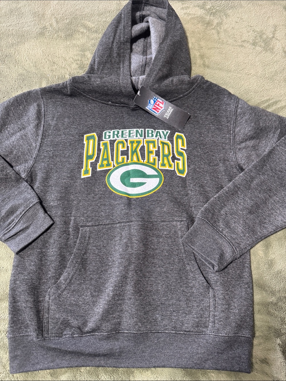 NFL Green Bay Packers Kids Gray Hoodie